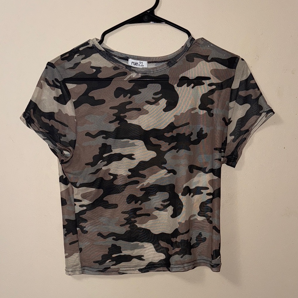 Rue21 Camouflage Patterned Tee